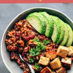 Enchilada Power Bowls with Spicy Tofu