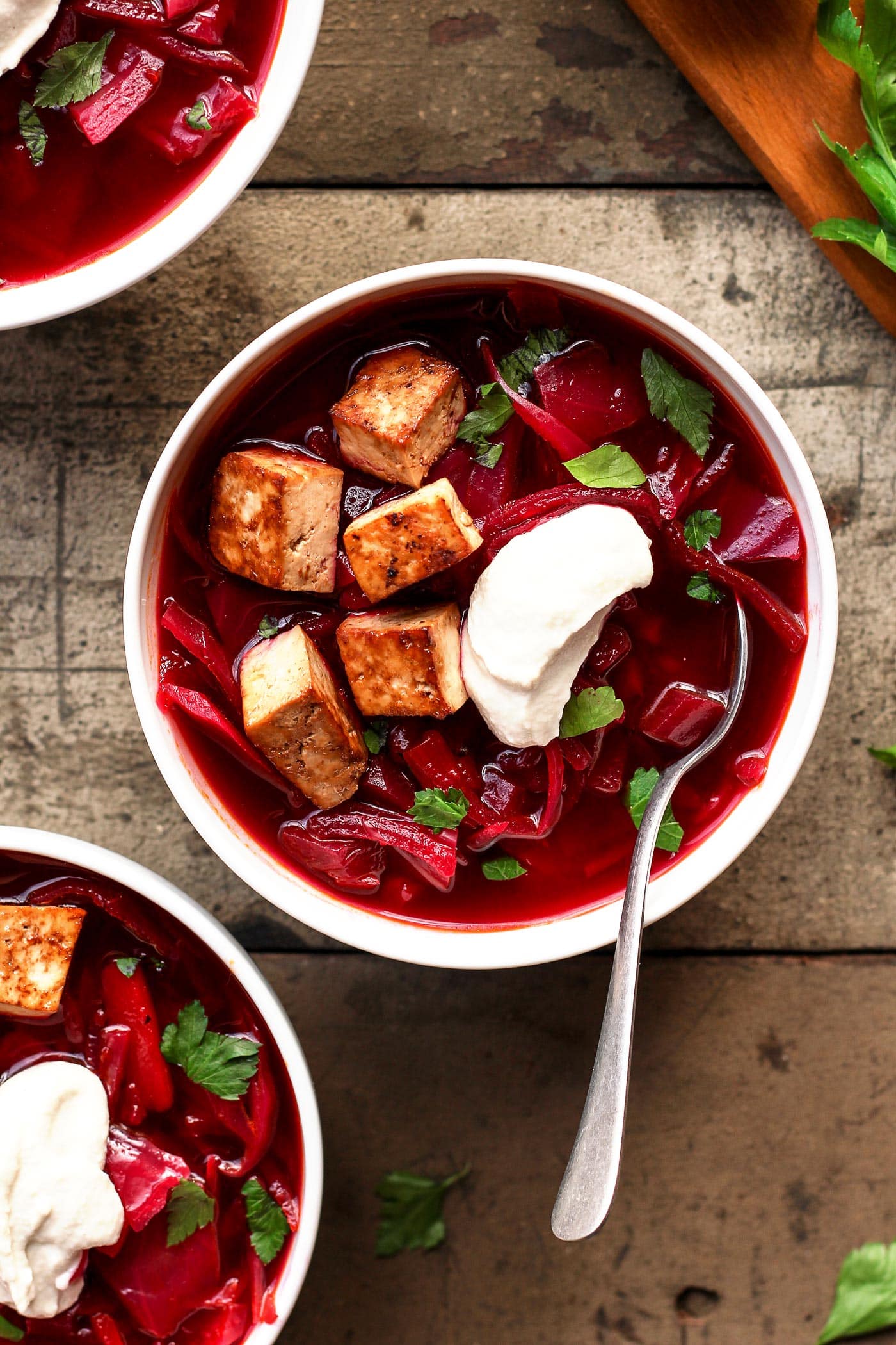 Vegan Tofu Borsch (Beet Soup)