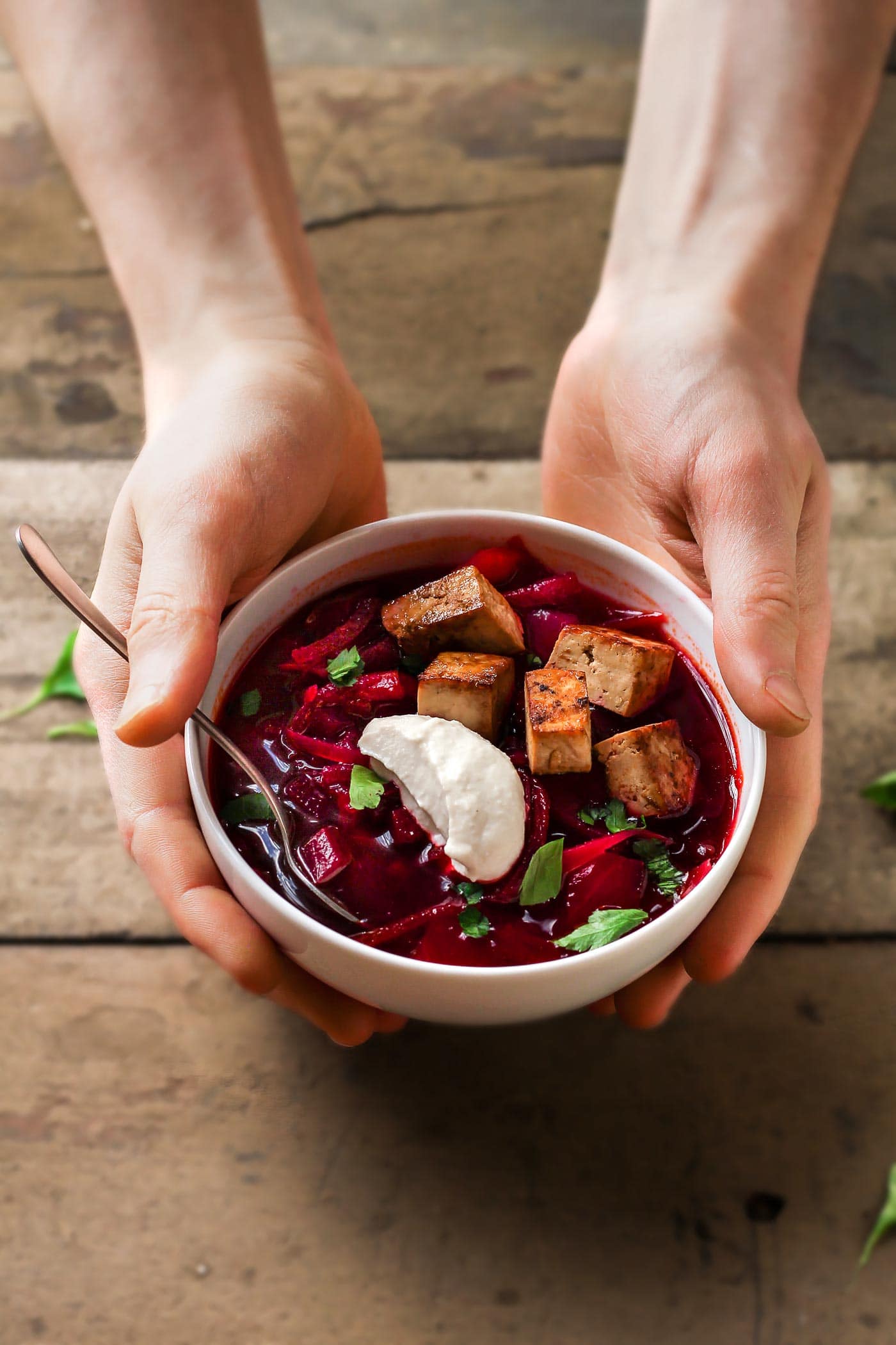 Vegan Tofu Borsch (Beet Soup)