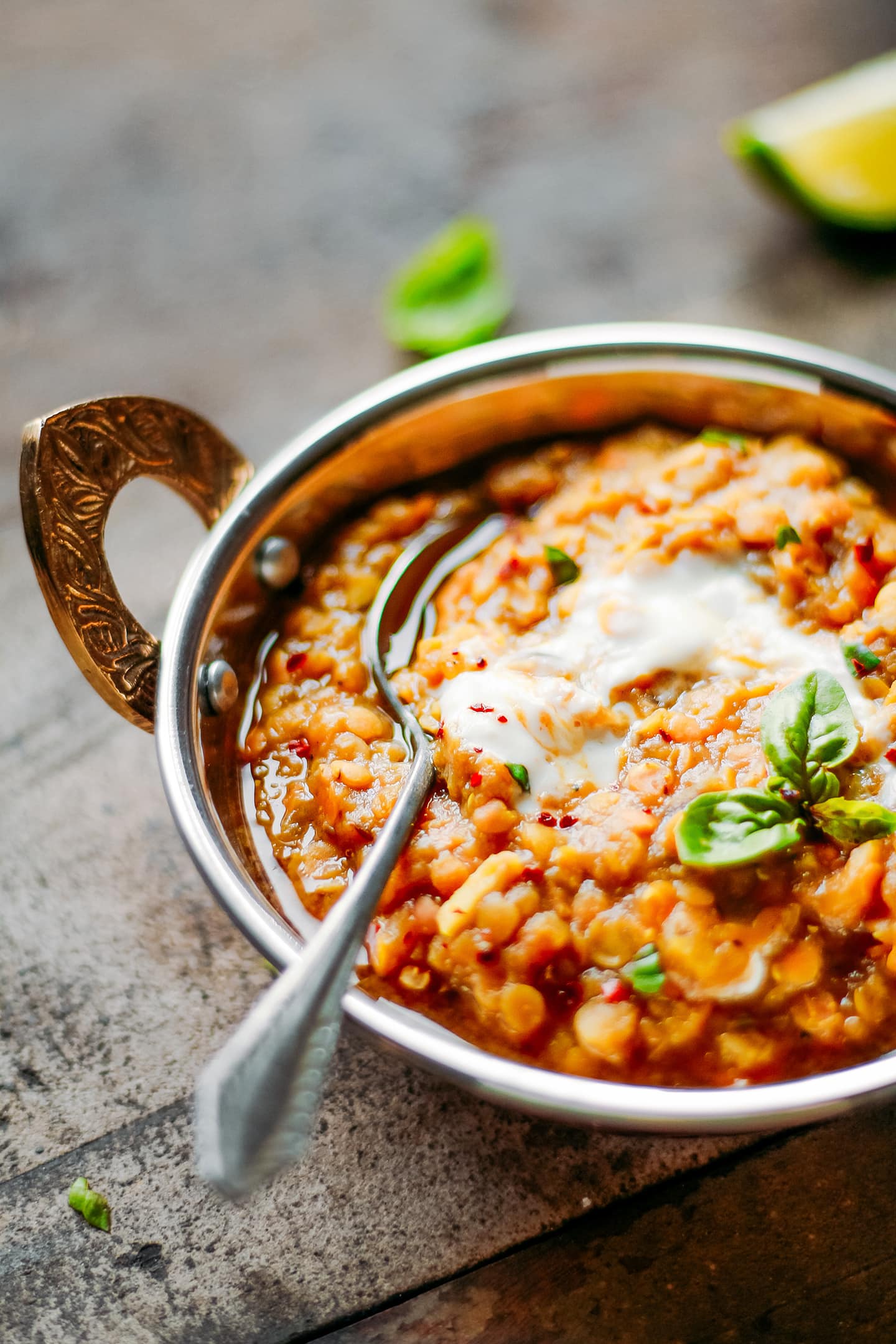 Fire Roasted Eggplant Dal