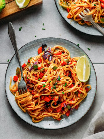 Sweet & Spicy Korean Noodles (Vegan)