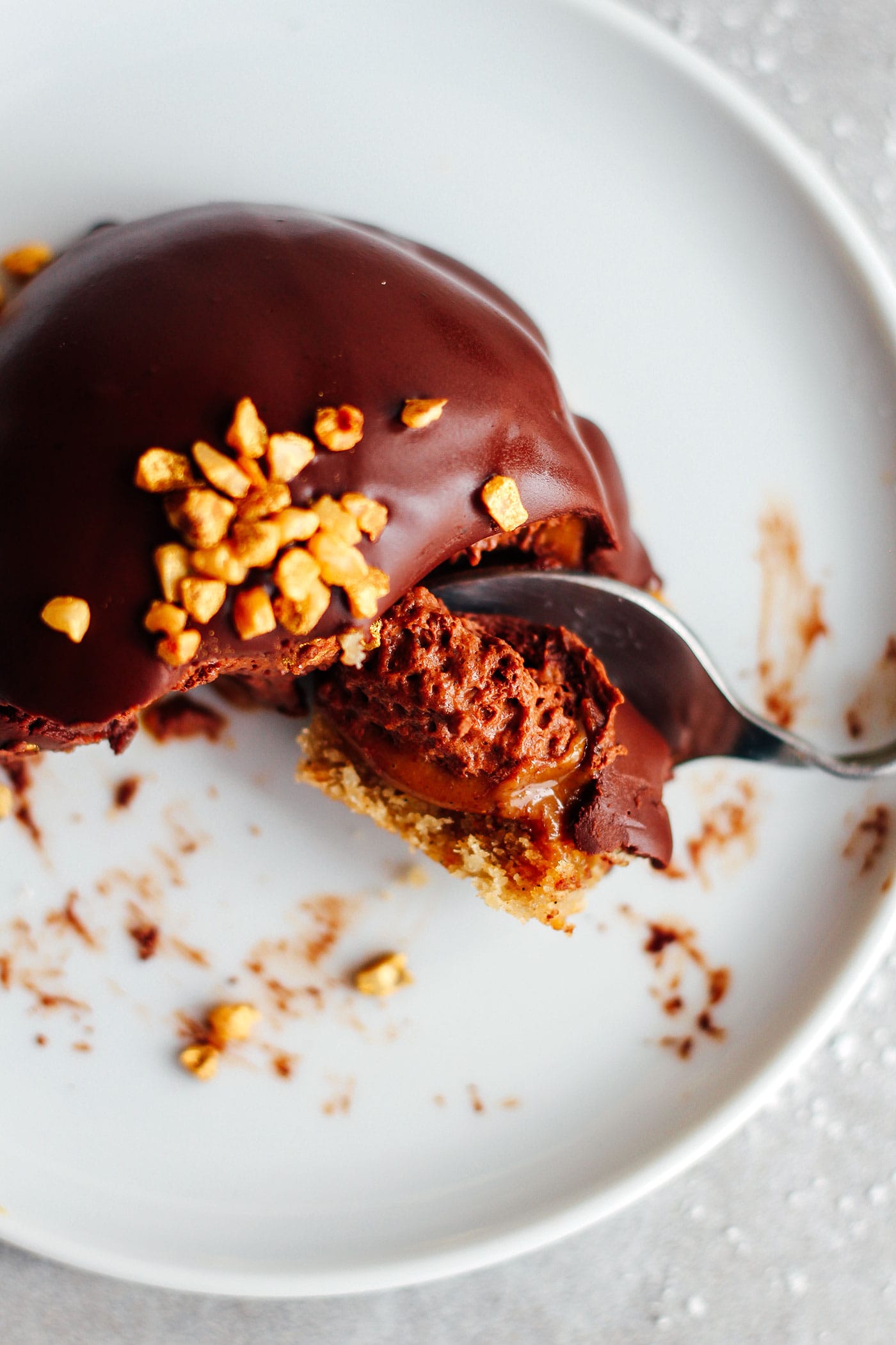 Praline Chocolate Mousse Domes (Vegan + GF)