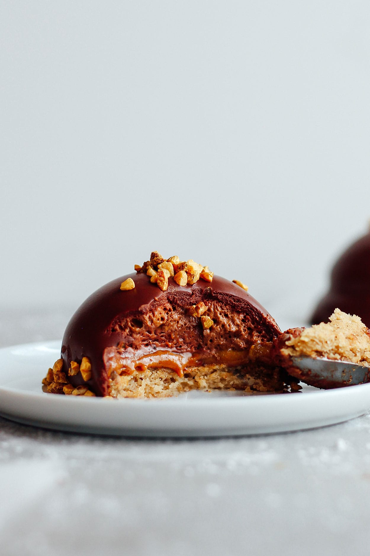Praline Chocolate Mousse Domes (Vegan + GF)