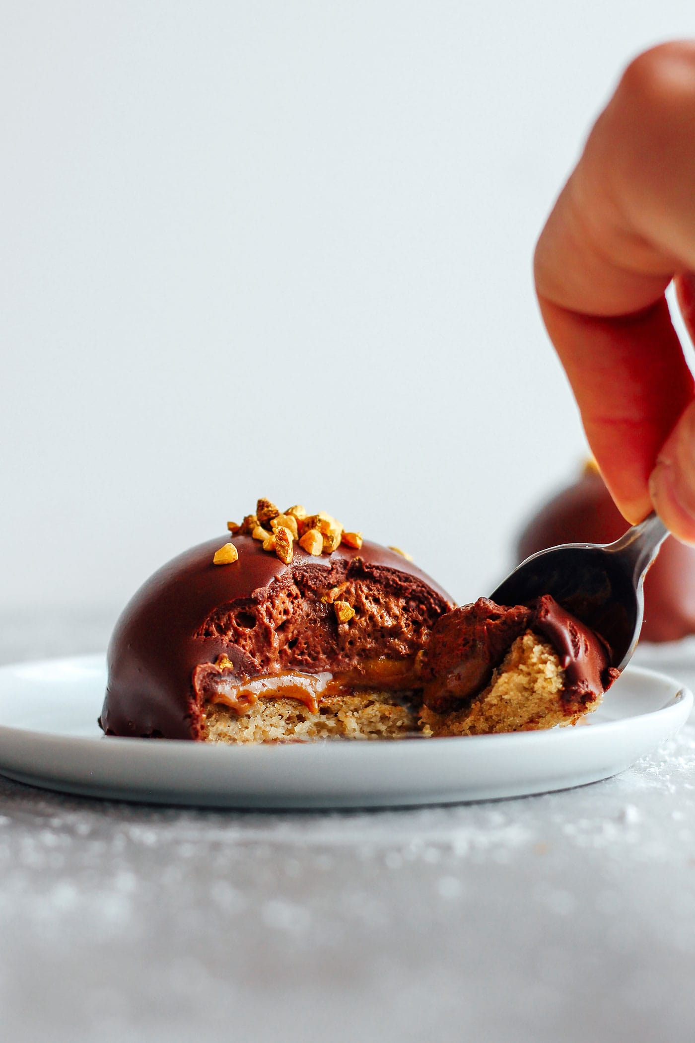 Praline Chocolate Mousse Domes (Vegan + GF)