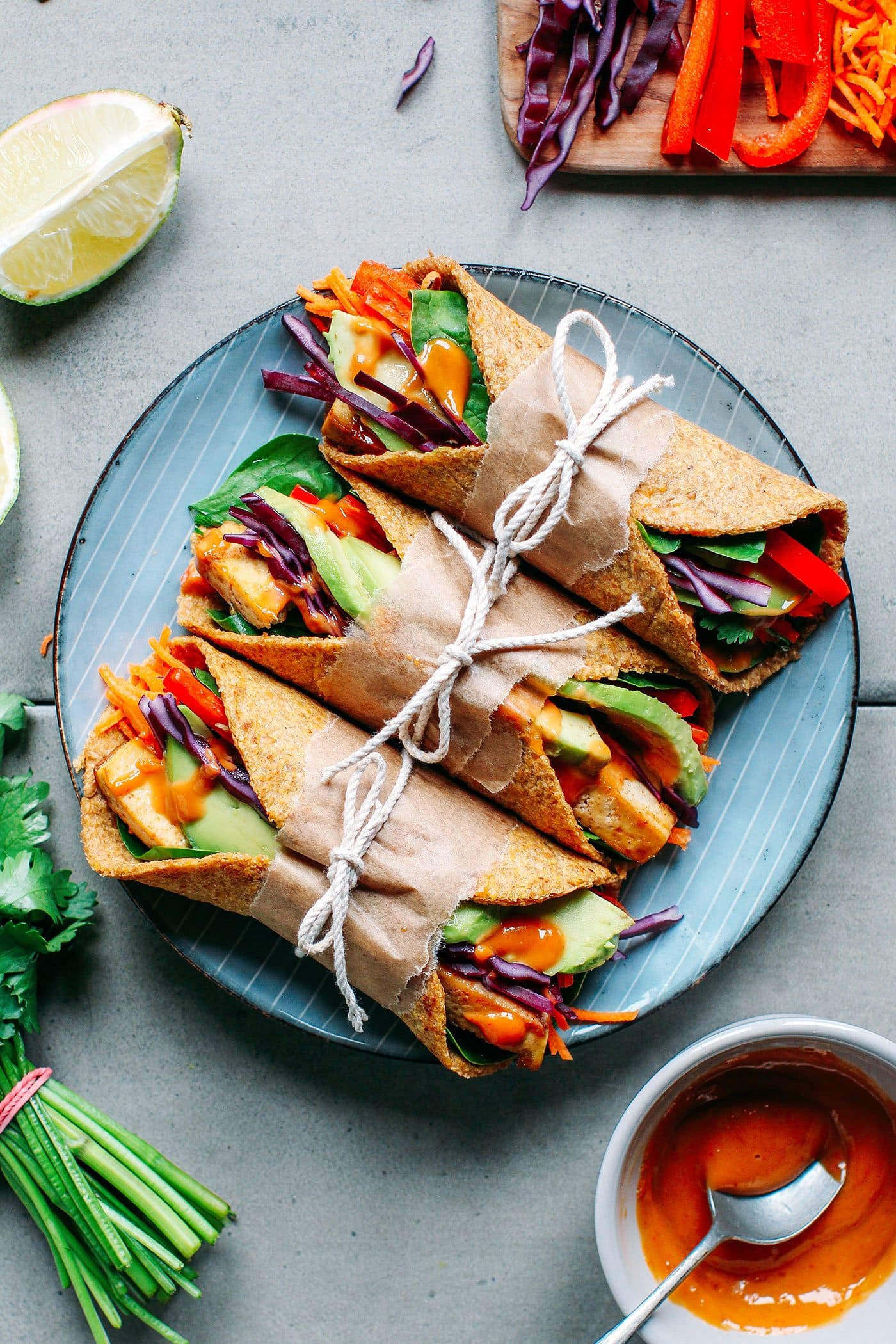 Spicy Thai Flaxseed Wraps