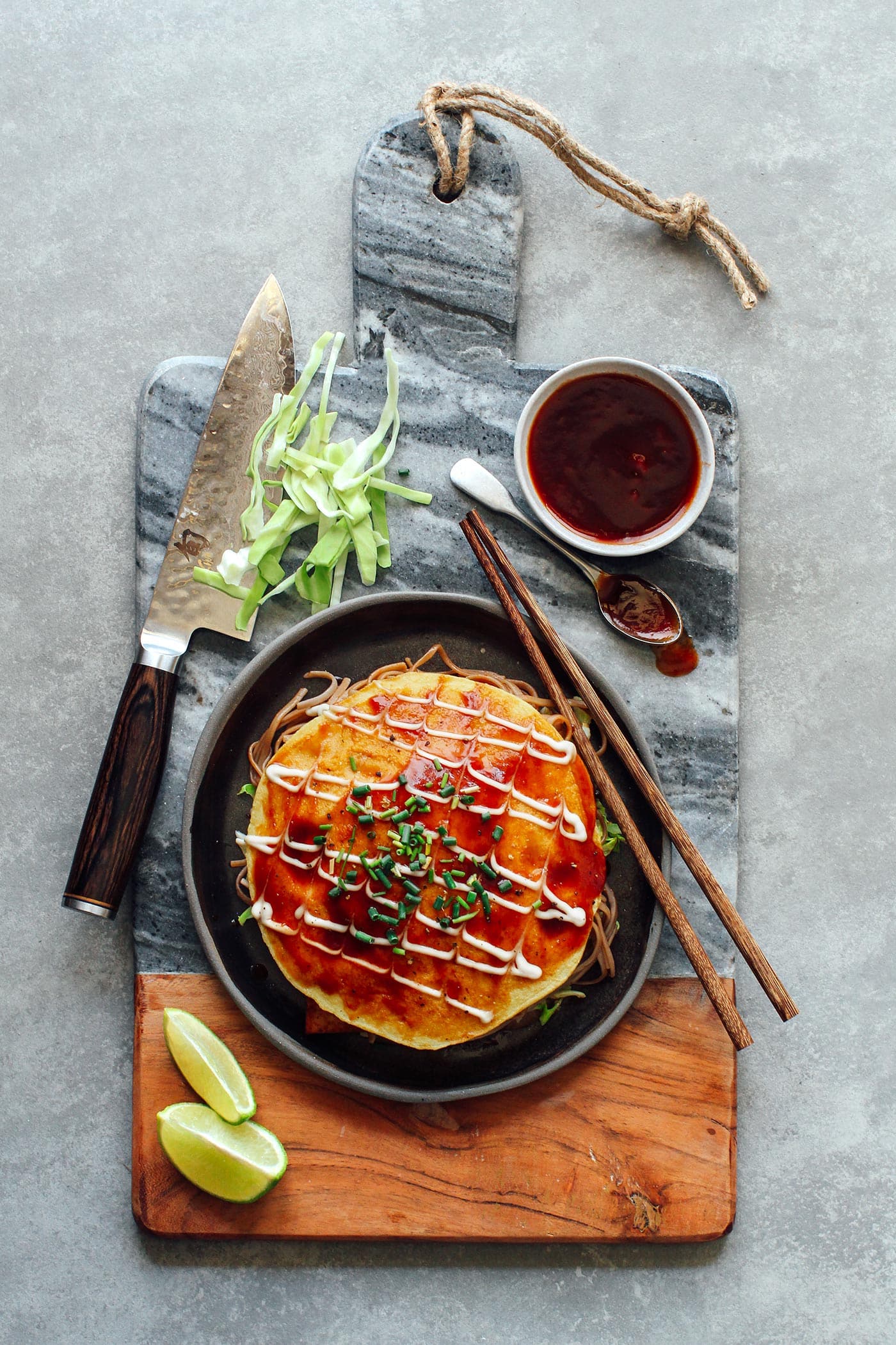 Vegan Hiroshima-Style Okonomiyaki