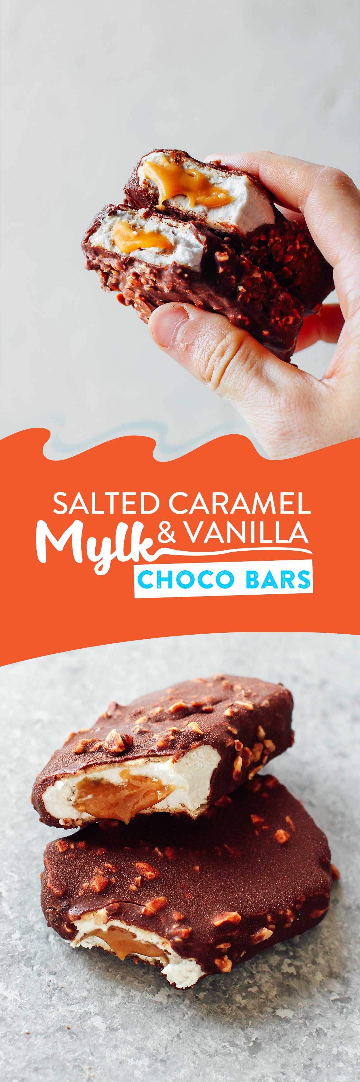 Salted Caramel & Vanilla Mylk Chocolate Bars