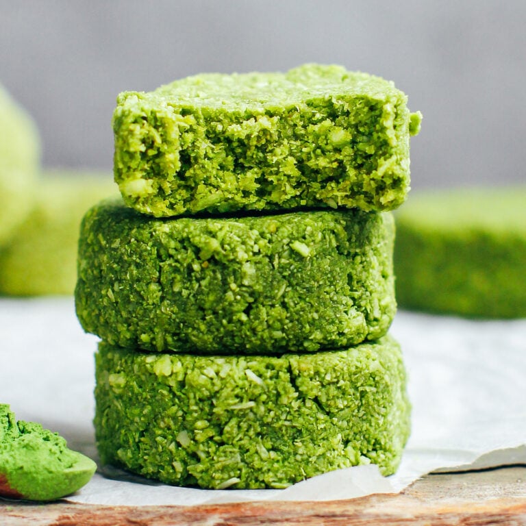 5-Ingredient Chewy Matcha Coconut Cookies