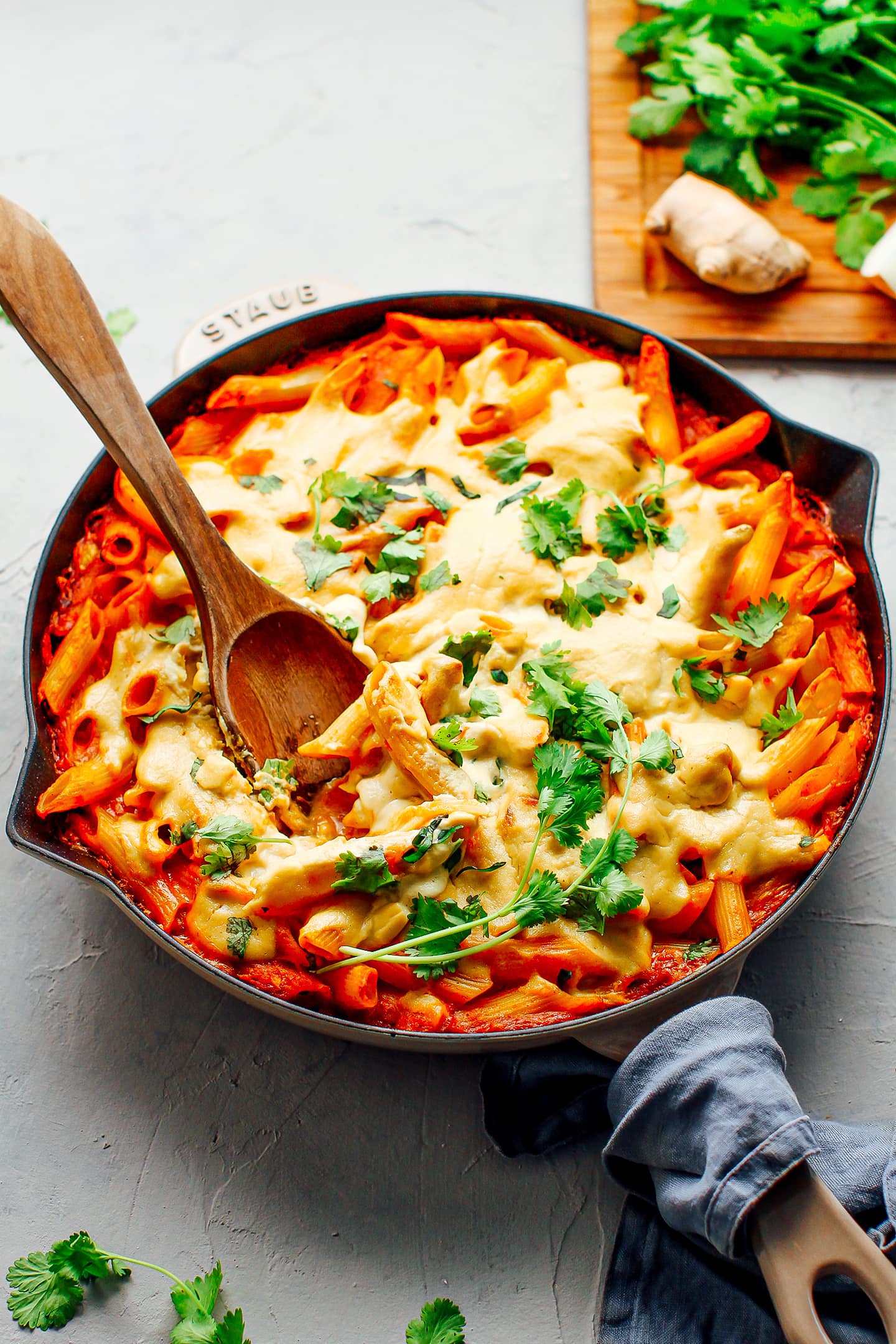 Cheesy Tikka Masala Pasta Bake