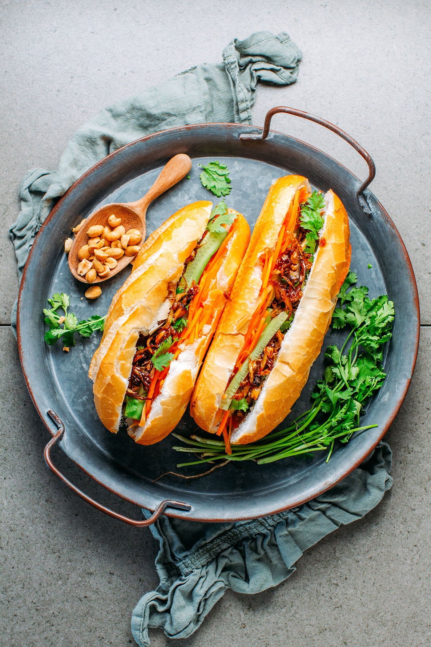 Vegan Pulled Mushroom Banh Mi