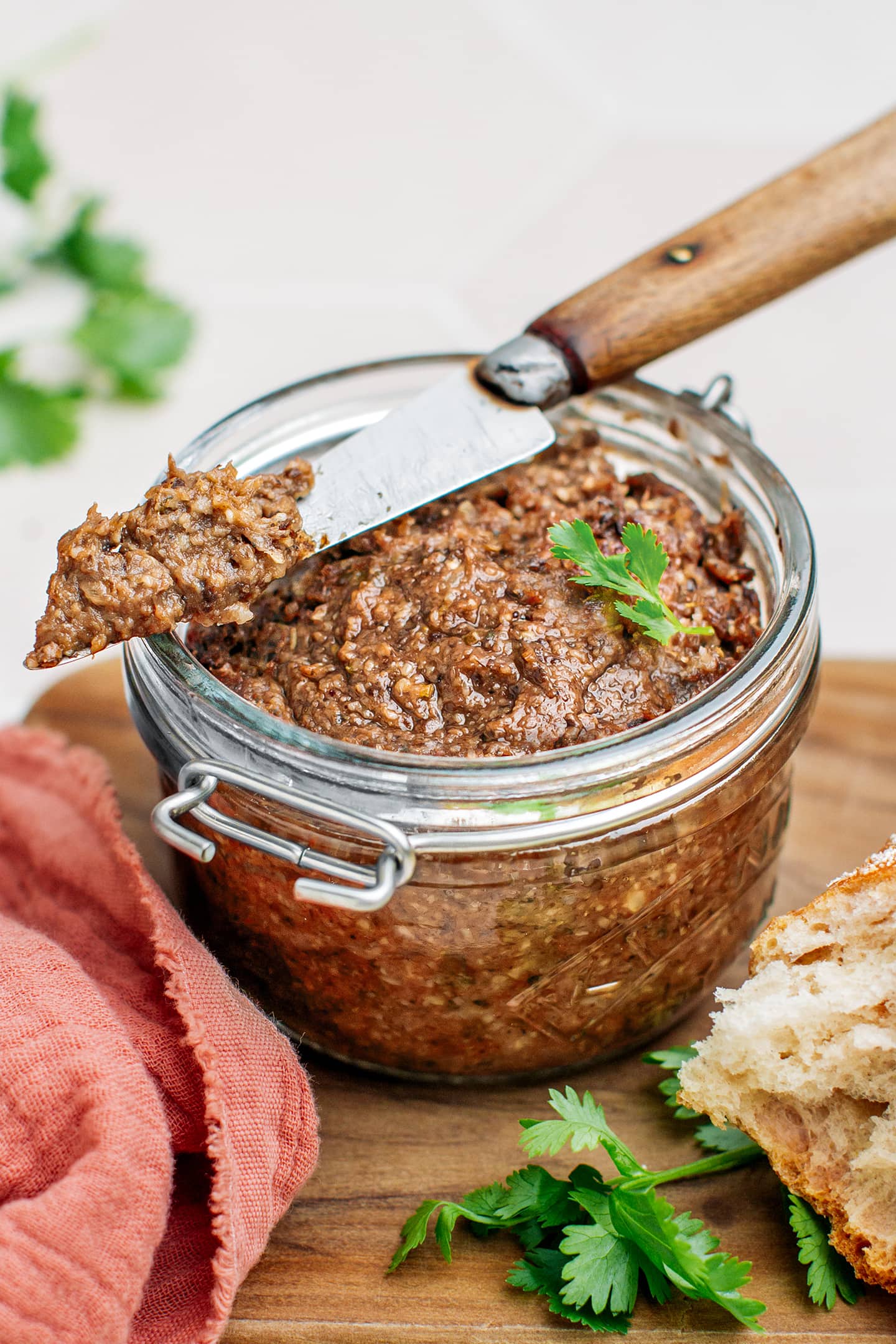 Vegan paté in a jar.