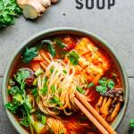Vegan Kimchi Noodle Soup