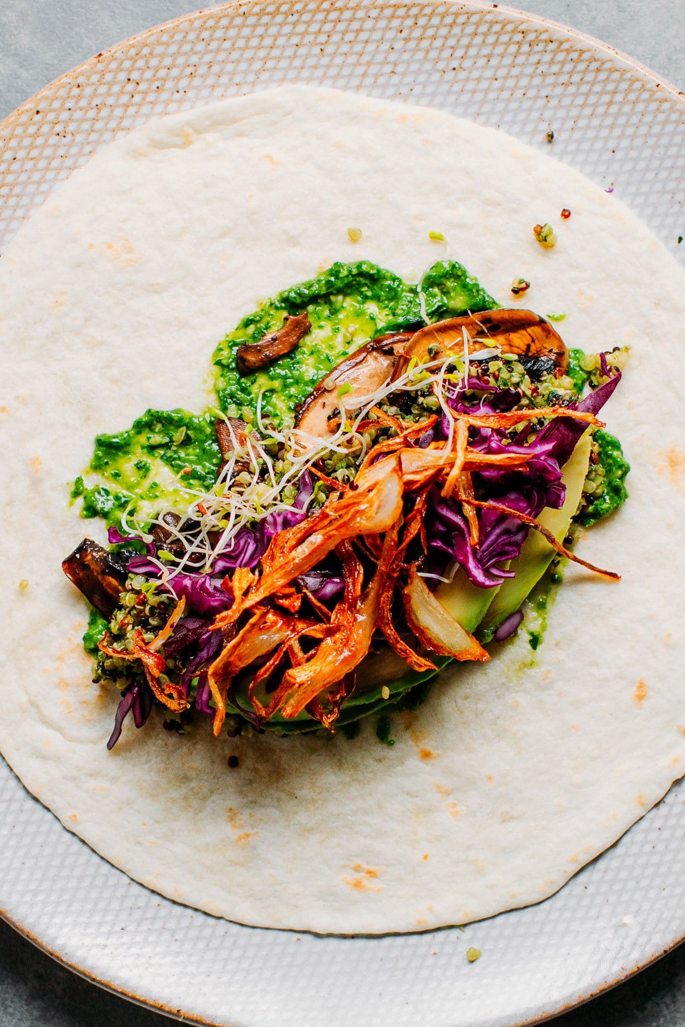 Pesto Quinoa Burritos