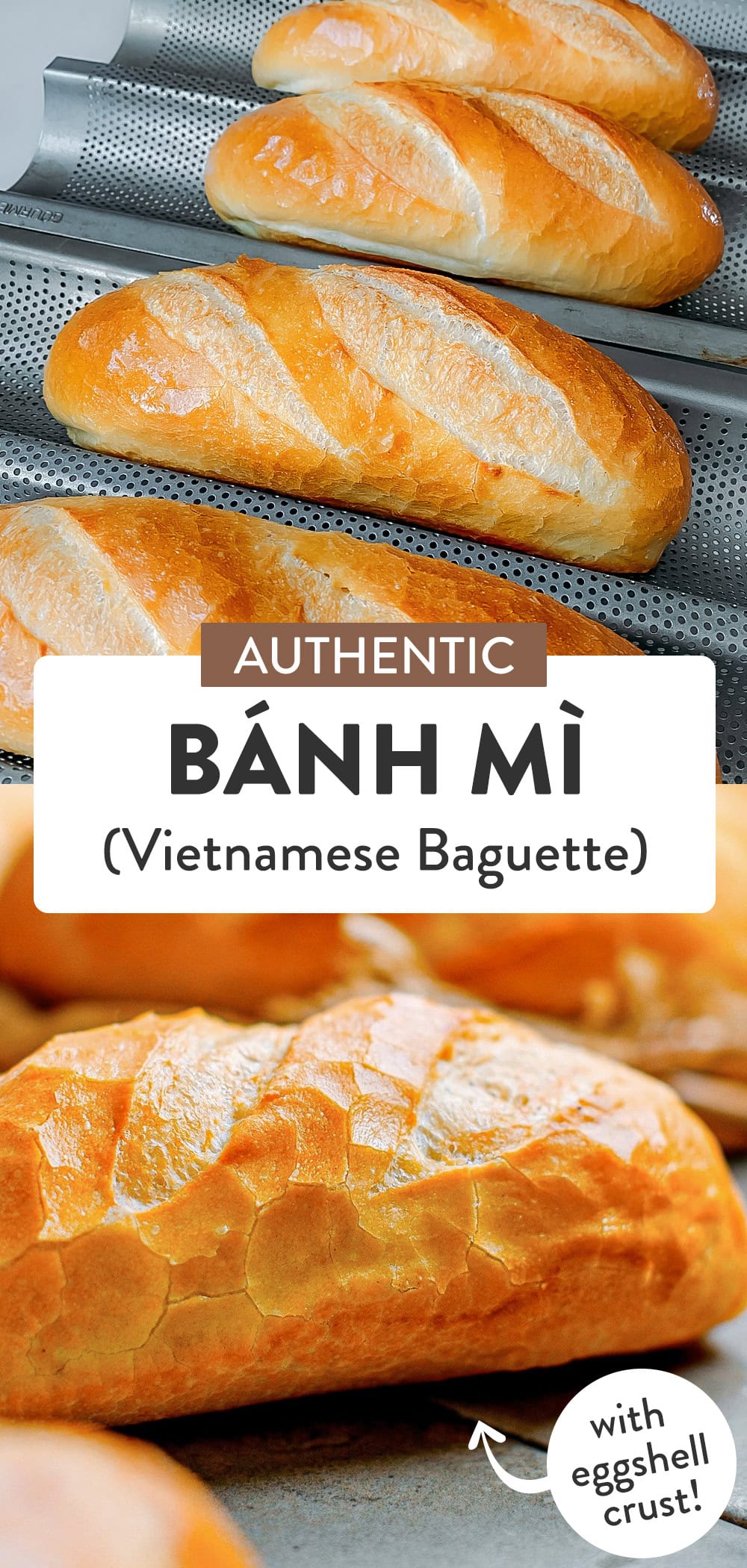 Make your own Vietnamese baguettes! These Bánh Mì have a light and cottony crumb with a super thin and crispy crust! This is the closest recipe to Vietnamese Bánh Mì! #vegan #banhmi #vietnamese