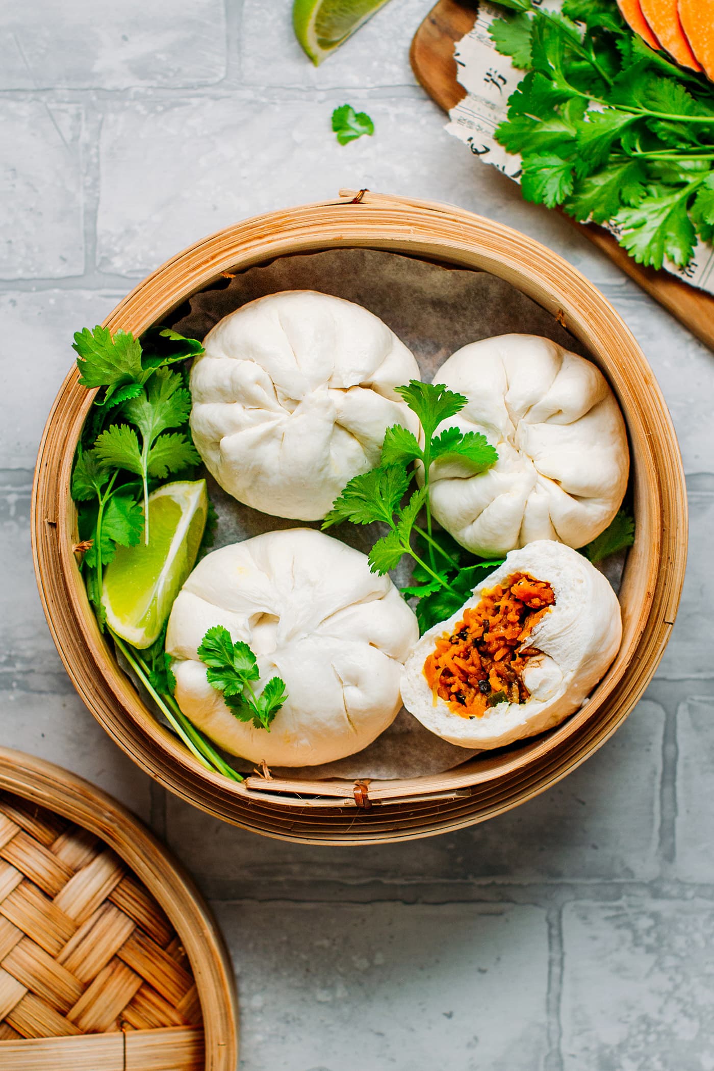 Sweet Potato Steamed Buns (Bao)