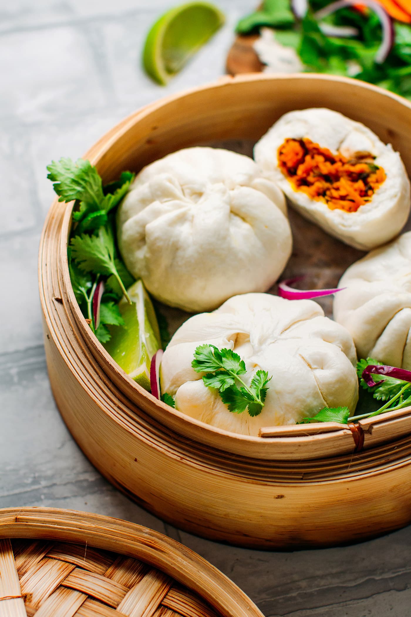 Sweet Potato Steamed Buns (Bao)