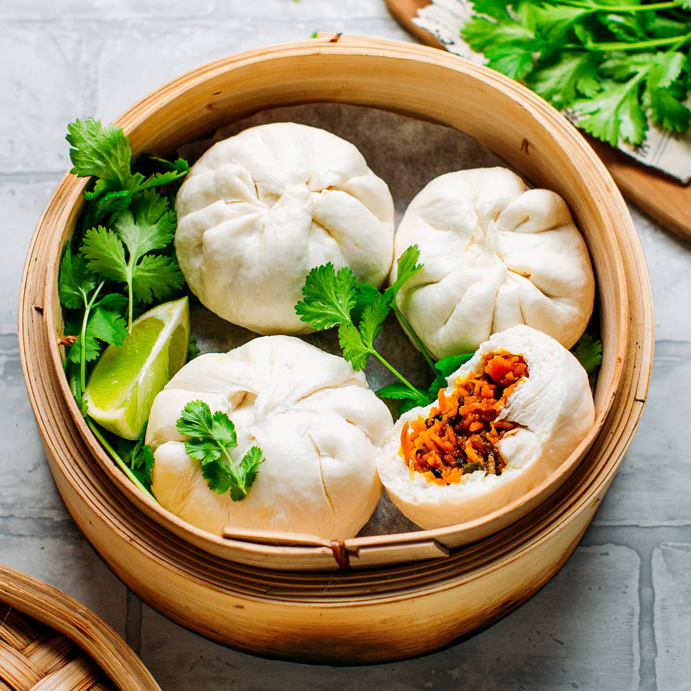 Sweet Potato Steamed Buns (Bao)