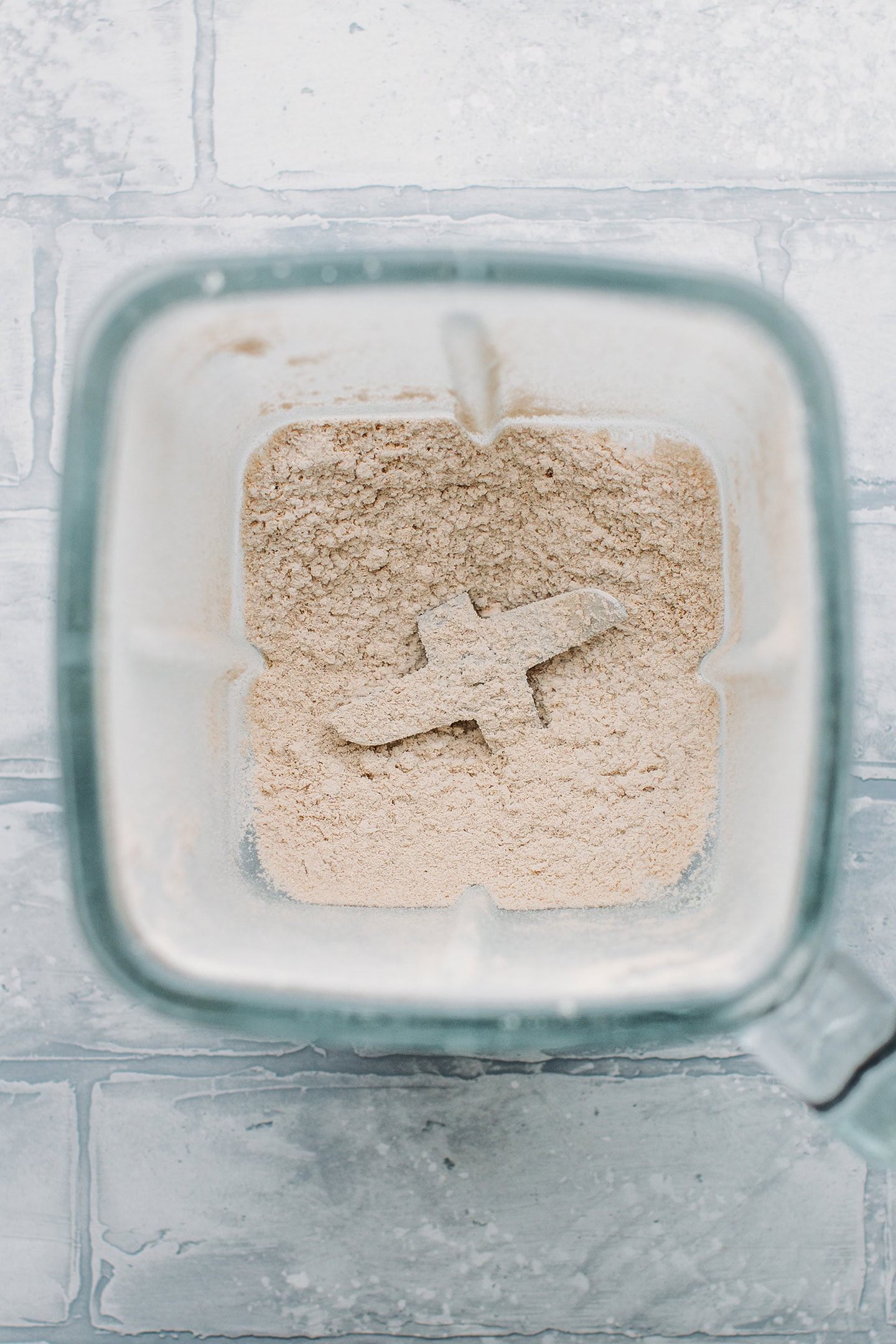 Ground mushrooms in a blender.