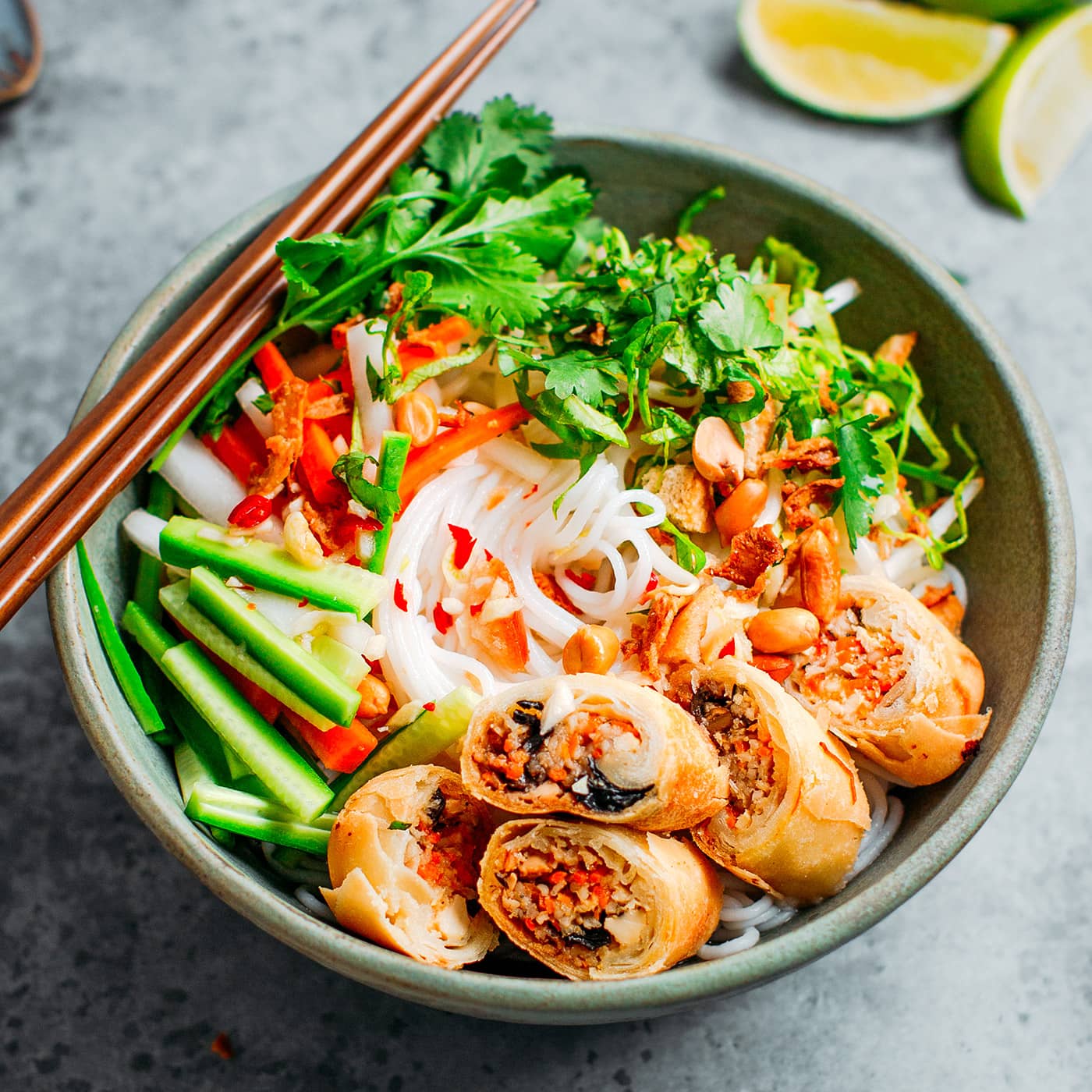 Vegan Bún Chả Giò