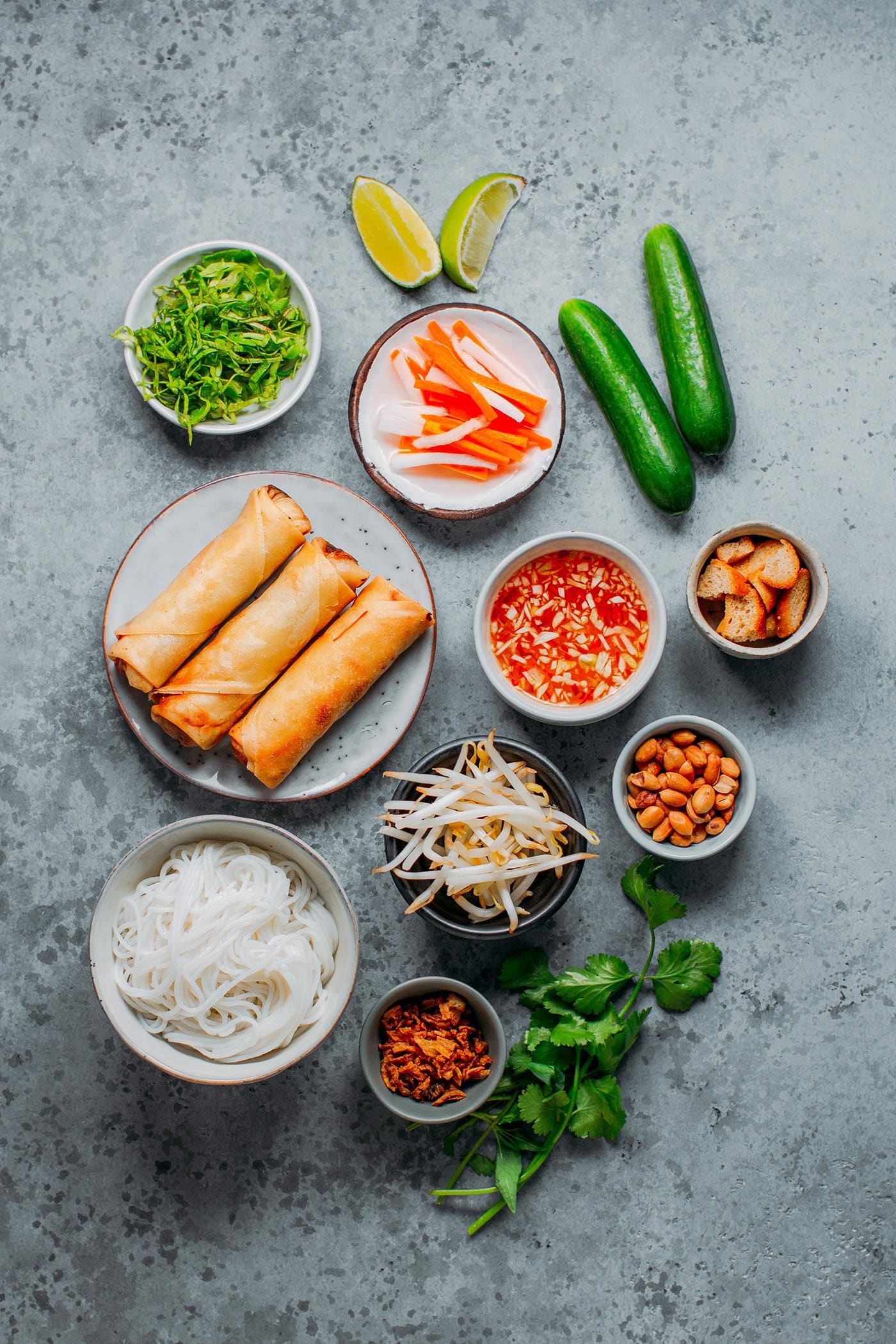 Vegan Bún Chả Giò
