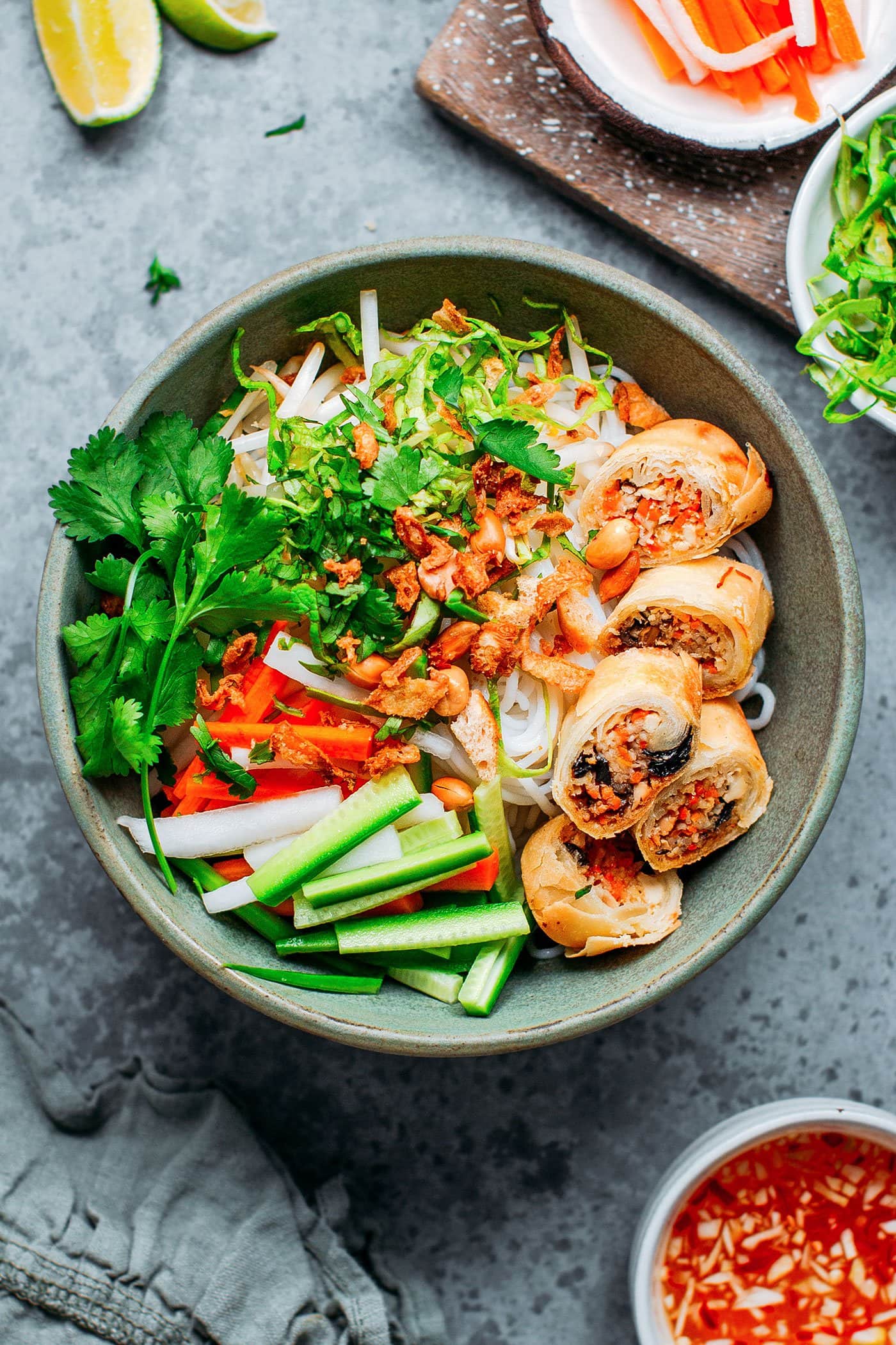 Vegan Bún Chả Giò