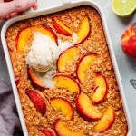 Easy Peach Baked Oatmeal