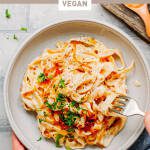 Creamy Caramelized Onion Pasta (Vegan!)