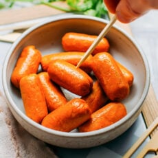 Vegan Cocktail Sausages (Frankfurter)