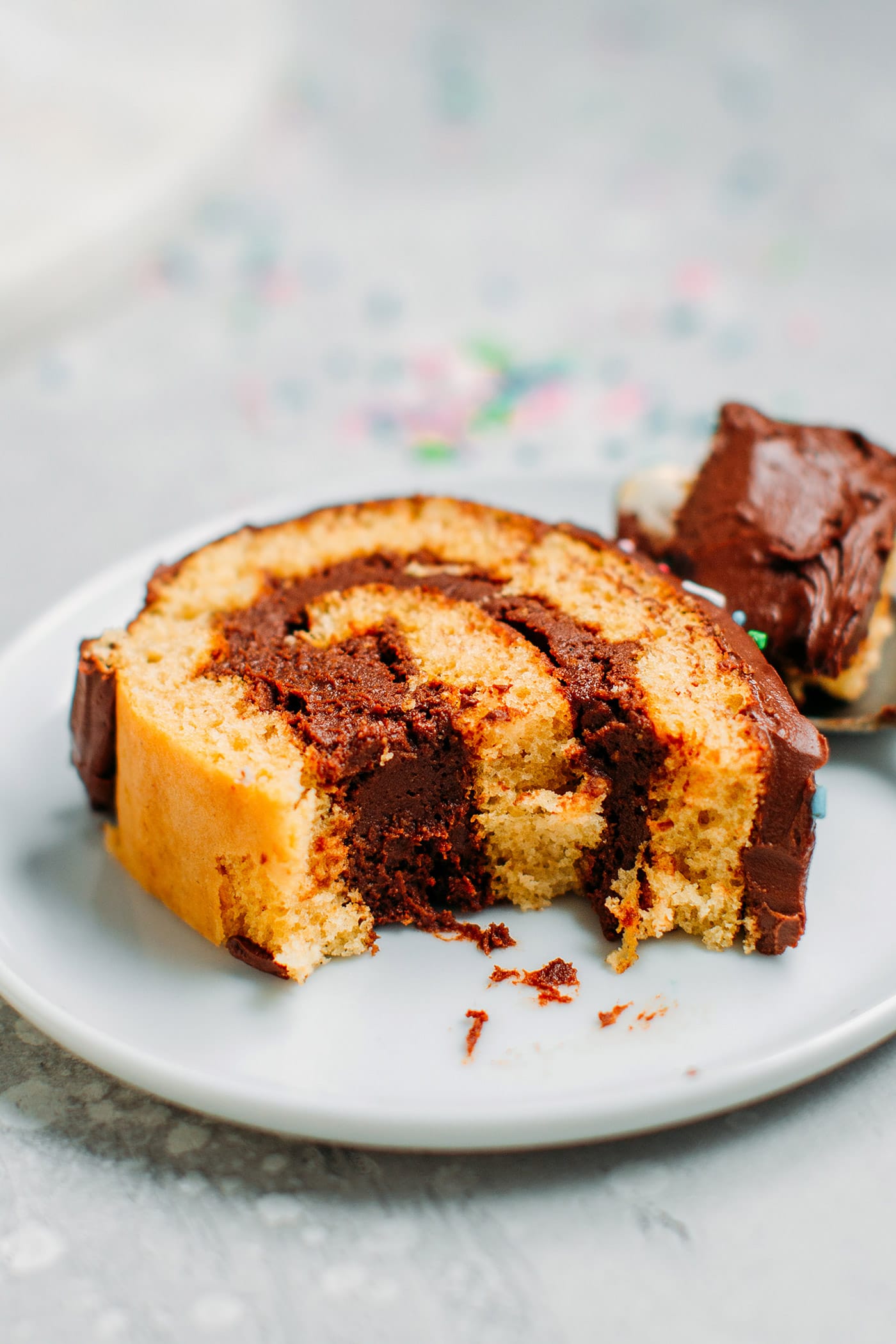 Vegan Chocolate Praline Yule Log