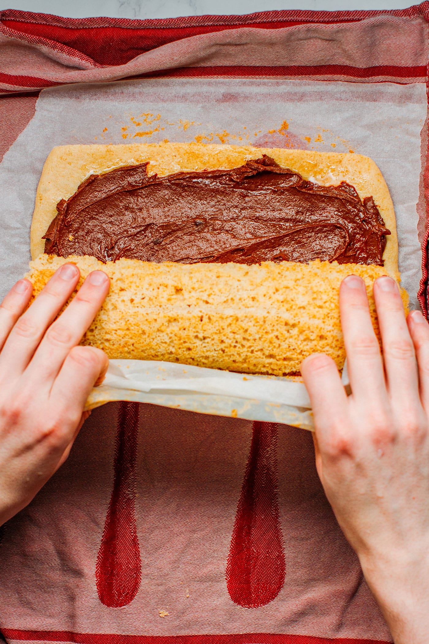 Vegan Chocolate Praline Yule Log