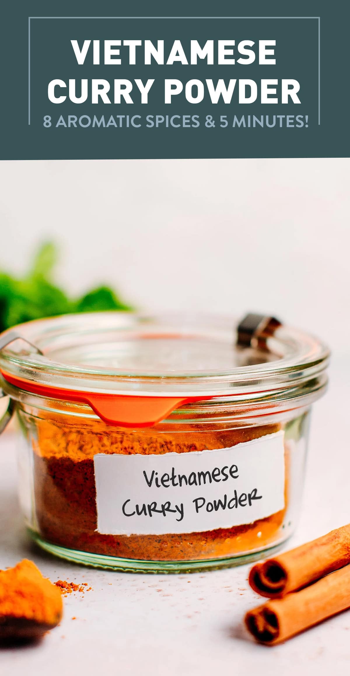 Learn how to make your own Vietnamese curry powder at home! 8 ingredients, 1 jar, and just 5 minutes required! #curry #currypowder #vietnamese