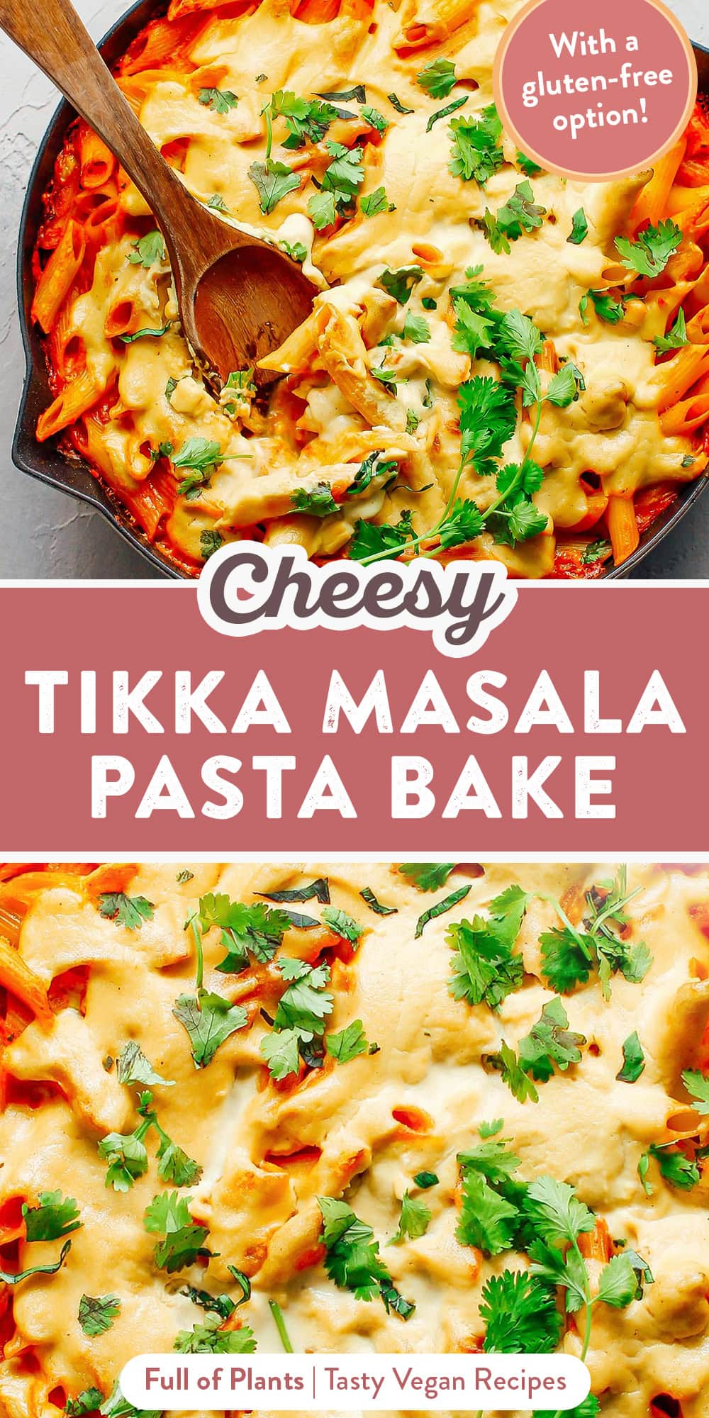 Flavorful, creamy, and cheesy Indian-inspired pasta bake infused with ginger, garlic, and garam masala. Comforting, filling, and easy to make!