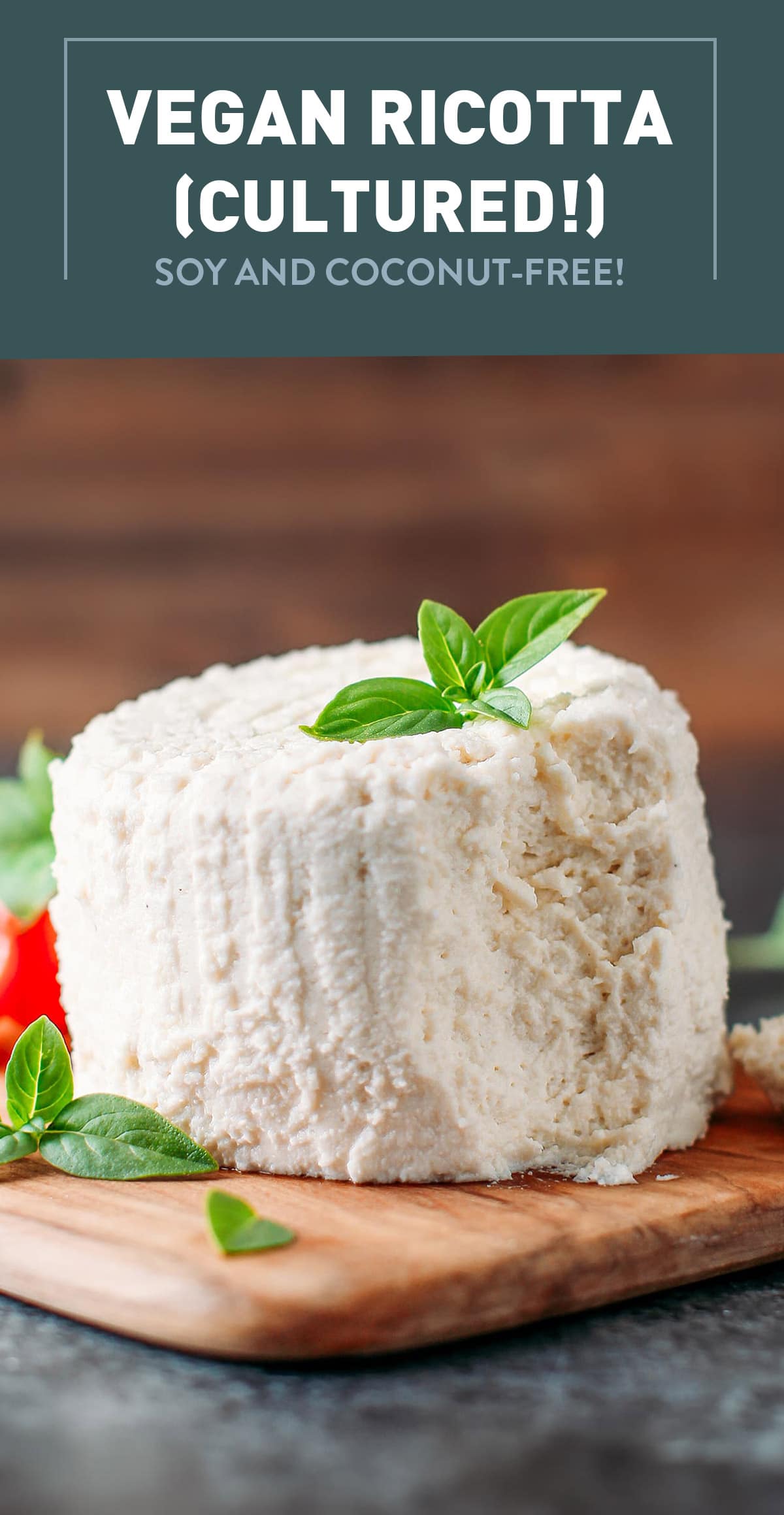 This vegan ricotta has the typical light and fluffy texture with a subtle tanginess. It tastes just like the Italian classic, minus the dairy! Crumble into pasta, use in pizza, or as a filling for cannelloni or shells! Soy and coconut-free! #ricotta #vegan