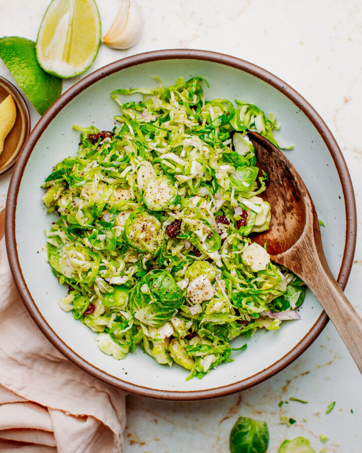 Gingery Shaved Brussels Sprout Salad