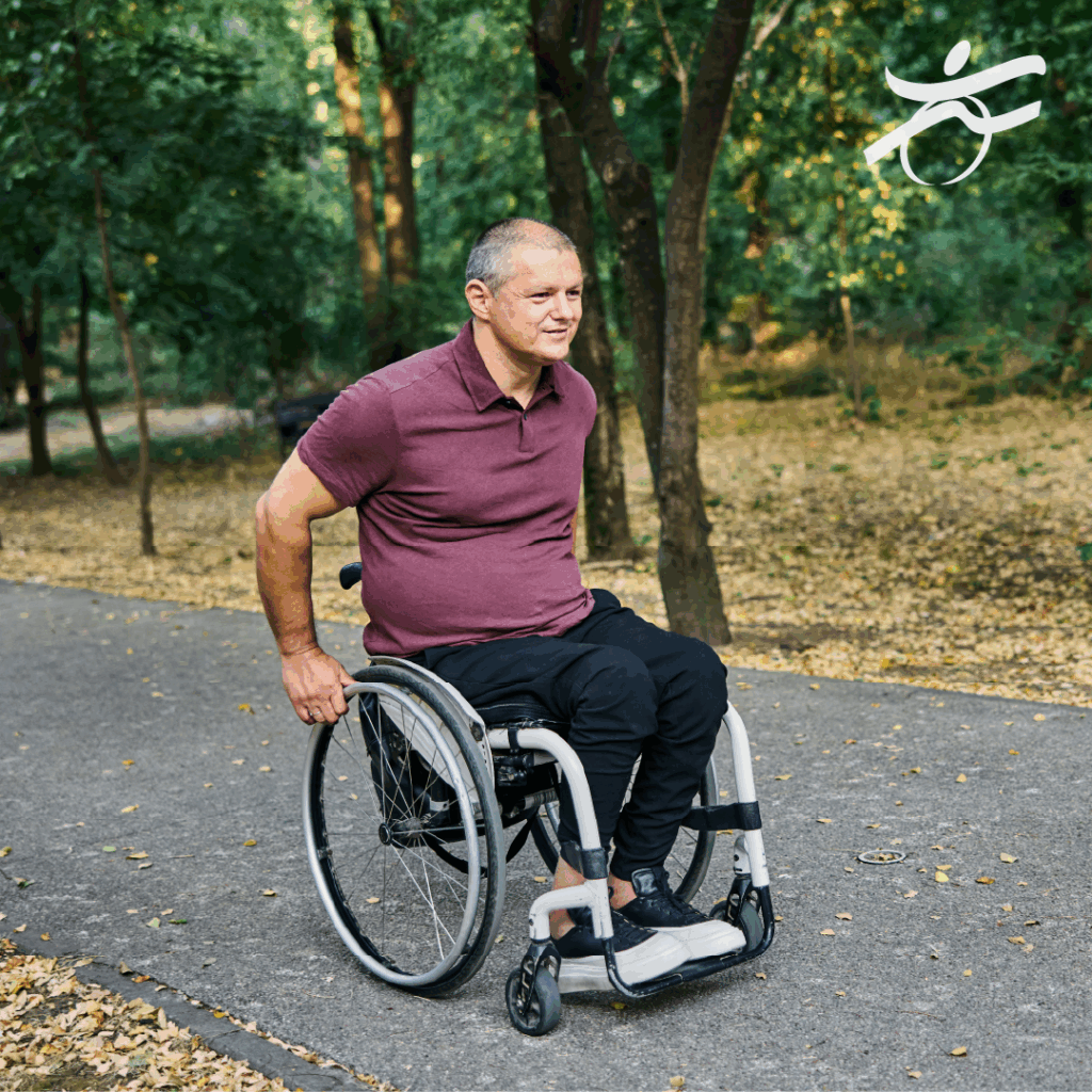 Man outside on a path