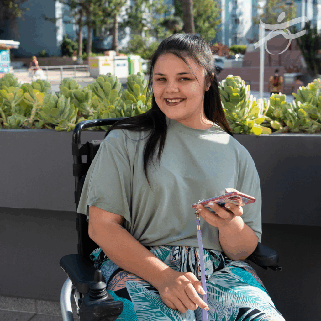 Girl smiling at camera