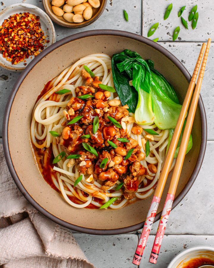 Dan Dan Noodles with Tempeh Scramble