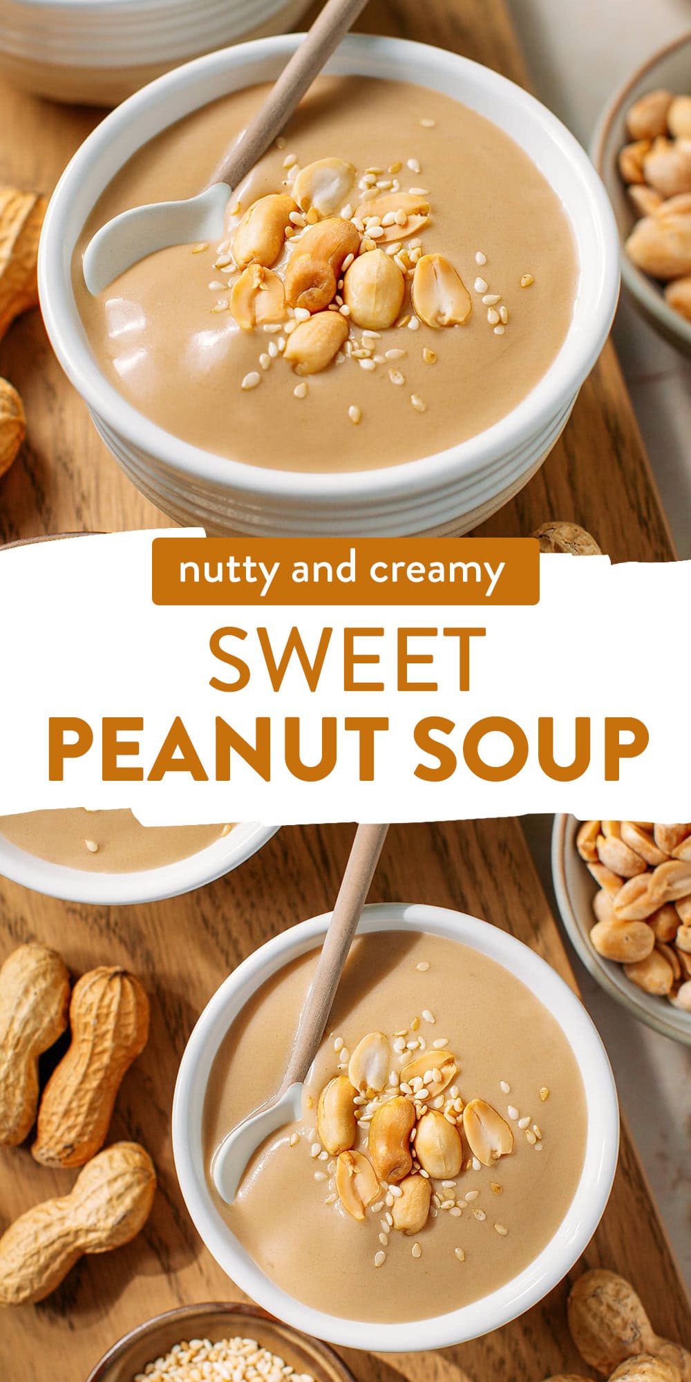 This Cantonese-inspired sweet peanut soup is super nutty, creamy, and silky-smooth! Made with only 7 ingredients and naturally sweetened, it's a fabulous warm dessert for any peanut lover!