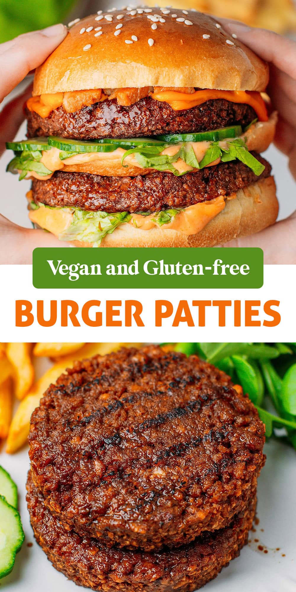 These vegan burger patties are everything you want in a plant-based burger: savory, well-seasoned, and satisfyingly meaty, with a texture that holds together whether you use a pan or a grill. Gluten-free and made with 10 ingredients, they're the kind of patties you'll want to pile on a bun and serve on repeat!