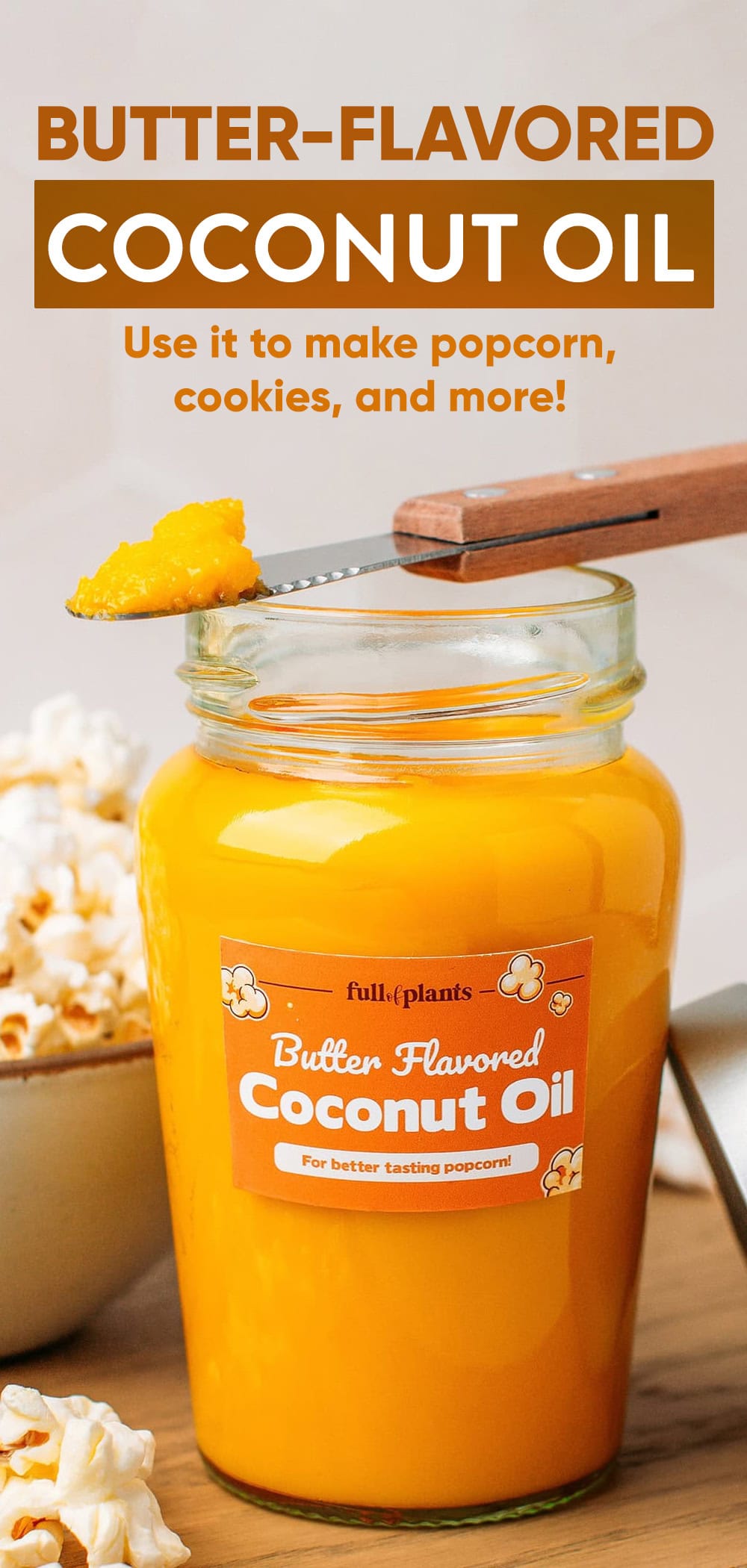 Ever wondered how to make your popcorn taste like the one from the movie theater? This homemade butter-flavored coconut oil is the secret. Three ingredients, ready in under 10 minutes, and it works across sweet and savory cooking. All the buttery flavor, zero dairy!