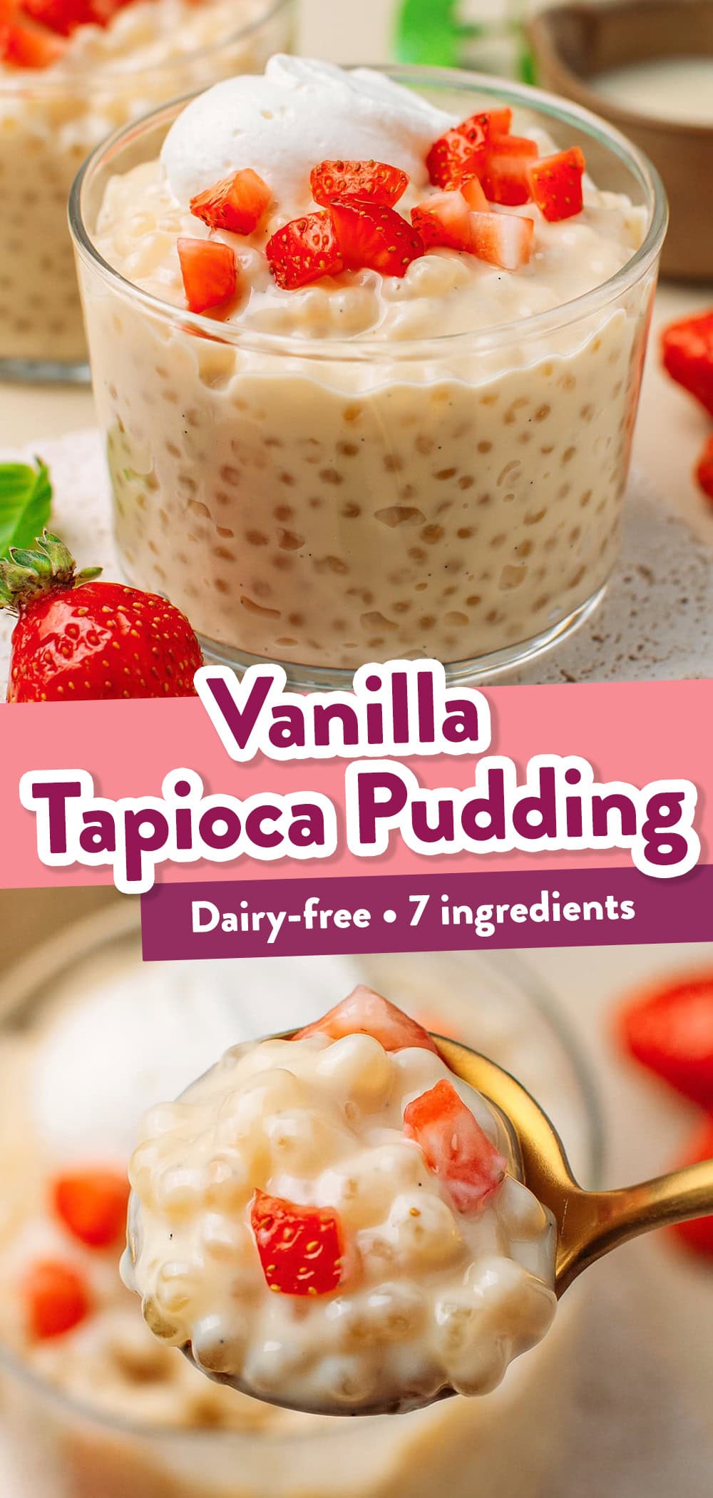 Vanilla tapioca pudding is one of those desserts that's surprisingly easy to make, uses simple pantry staples, and somehow tastes fancy enough to deserve a spot on a restaurant menu. My version is entirely vegan, made with plant-based milk and cream, with no coconut flavor in sight. It's ultra creamy, custardy, and loaded with vanilla flavor from real vanilla bean and vanilla extract.